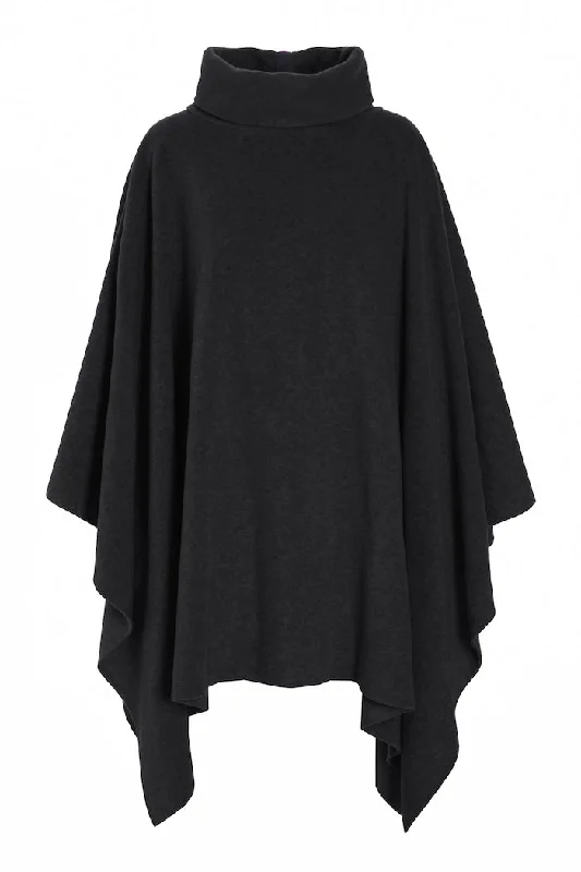 LOUNGE PONCHO WOMEN - 4081 - SOFT BLACK