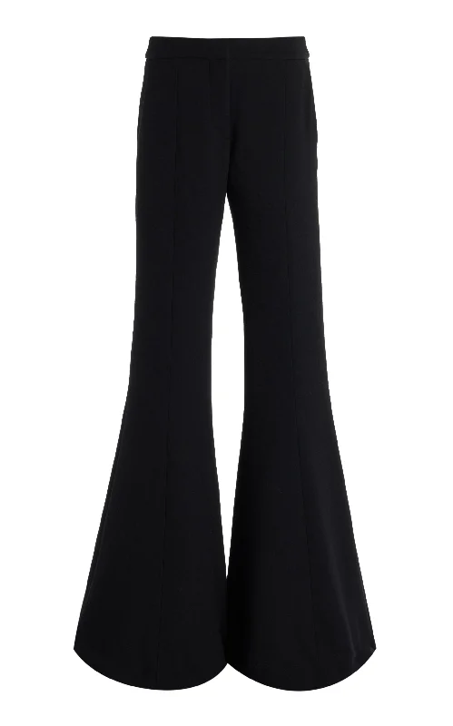 Desmond Pant in Black Virgin Wool Crepe